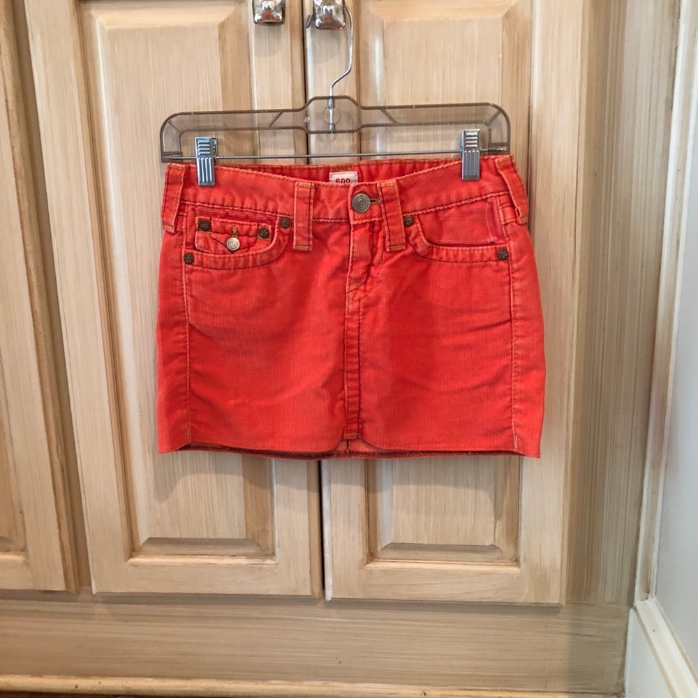 True Religion mini skirt- corduroy like new!